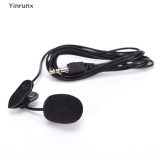 [Yinrunx] Micrófono De Alta Calidad mini Manos Libres De 3,5 Mm clip En Solapa lavalier Para pc Portátil Negro .
