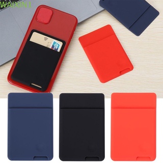 chink elástico teléfono cartera caso autoadhesivo pegatinas tarjetas de identificación titular de la tarjeta de crédito universal bolsas monedero de silicona palo en el bolsillo del teléfono móvil/multicolor