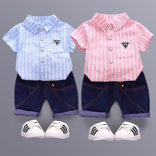 Caliente 2020 nuevo verano niños ropa de bebé ropa de manga corta de dos hebras ropa de 1-3-7 años de edad ropa de verano