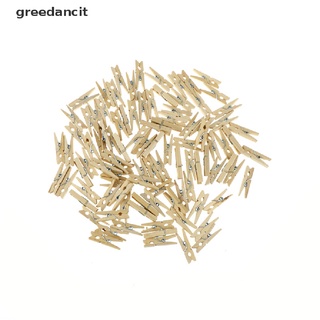 greedancit 100 unids/set mini diy ropa de madera papel fotográfico clavijas ropapin tarjetas craft clips co