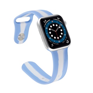 Apple Watch correa multicolor 44 mm 42 mm correa de reloj para Apple Watch Series 7 6 SE 5 4 3 2 1 40 mm 38 mm silicona Apple Watch Band (4)
