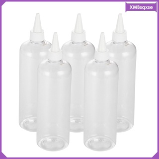 paquete de 500 ml aplicador de tinte para el cabello de plástico recargable champú crema botellas (2)
