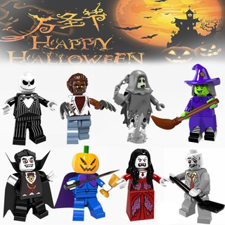 Halloween Minifigures Zombie Ghost Compatible Lego Blocks Juguetes para niños Regalos
