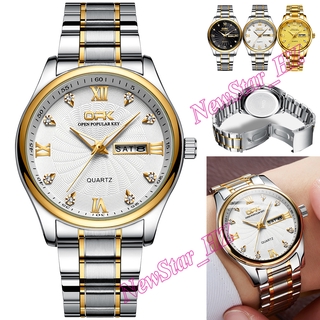 Opk jam tangan: reloj para hombre, impermeable, de acero inoxidable, para mujeres wanita jam tangan