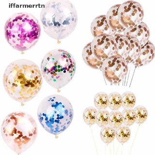 [iffarmerrtn] 12 pulgadas 10 colores de papel de aluminio confeti globos de látex helio boda fiesta de cumpleaños decoración [iffarmerrtn]