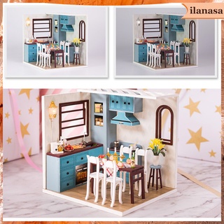 (Ilanasa) Escala 1: 24 Escala Para Casa De muñecas/cocina/comedor con accesorios Para muebles