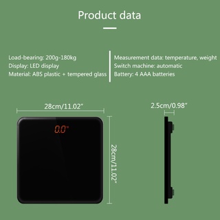 escala de peso demasiado corporal con función de anticolisión báscula de baño báscula de piso fácil de leer pantalla led escala precisa (2)