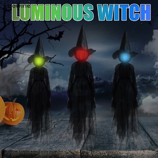 qowine light-up brujas con estacas decoraciones de halloween al aire libre gritando brujas co