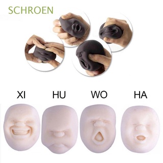 SCHROEN Adult children Antistress Ball Novelty Stress Relieve Emotion Vent Ball Relax Doll Squeeze Toy Tricky Funny Japanese Fidget Toys Human Face