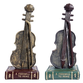 kki. creativo violín modelo figura resina artesanía escritorio retro adornos decoración del hogar