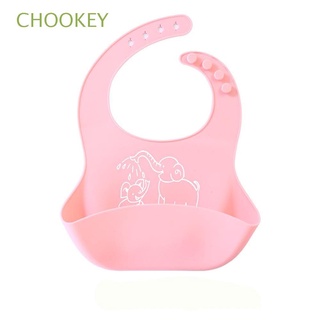 chookey nuevo babero lindo bebé pinafore bebé saliva toalla portátil impermeable dibujos animados suave silicona/multicolor