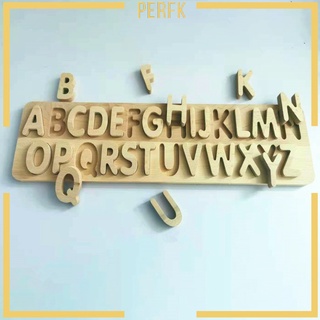 [PERFK] Rompecabezas de madera juguetes educativos alfabeto número inteligencia para bebé