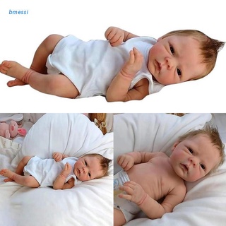 bmessi muñecas reborn bebé de 18 pulgadas hecho a mano recién nacido muñeca completa de silicona cuerpo realista realista niño bebés niños juguete regalos para la edad de 3+ (1)