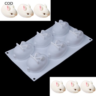 [cod] molde de silicona de 6 agujeros en forma de conejo 3d molde para tartas mousse postre postre decoración caliente (1)