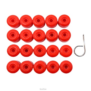 20 piezas de decoración Universal a prueba de polvo rojo tornillo de protección de neumáticos tapa de tuerca de rueda