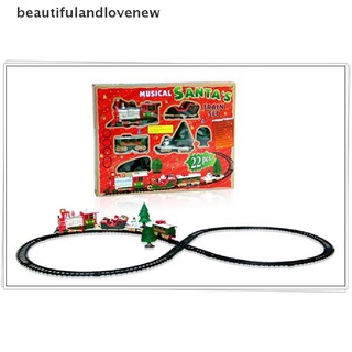 [hermoso y encantador] árbol de navidad tren conjunto polar juguete niño eléctrico silbato tren pistas pueblo