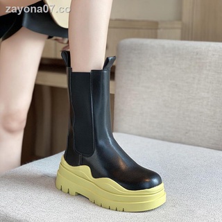 ◆۩Botas Martin de tubo de suela gruesa botas Chelsea para niños 2021 verano nuevas botas de moda de estilo británico wild ins tide