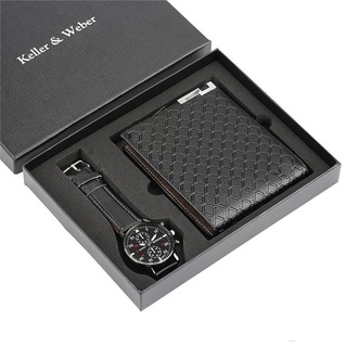 Set de regalo para hombre exquisito reloj de embalaje + cartera conjunto de comercio exterior caliente combinación creativa conjunto