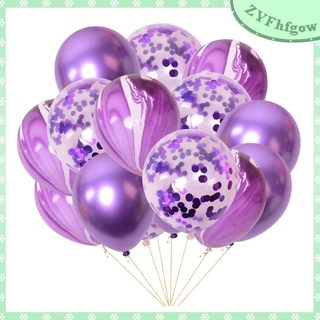 Foil Confetti Balloons Shiny Foil Metallic 12'' Birthday Party Supplies