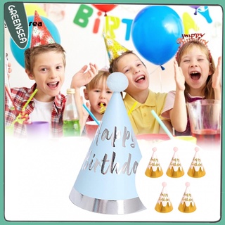 Grs_ Premium sombreros de papel para bebé cono de papel sombreros de vestir niñas niños fiesta de cumpleaños tapas saludables para bebé