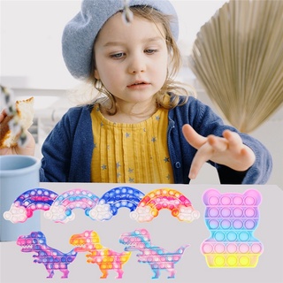 Nuevo unicornio Pop su Tiktok Fidget juguete empuje burbuja niños adultos alivio del estrés niños Pop It grasa cerebro juego de mesa niño bebé aprendizaje temprano - ol