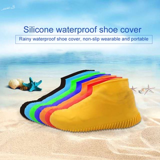Zapatos de silicona reutilizables impermeables cubre botas de lluvia antideslizantes resistentes al desgaste