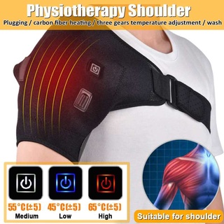 Electric Heat Therapy Adjustable Shoulder Brace Back Support Belt for Dislocated Shoulder Rehabilitation Injury Pain Wrap