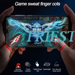 hot sale Sweatproof Breathable Gaming Finger Gloves 1 Pair of Professional Thumbs Sleeve for PUBG COD Touch Screen Control priestess