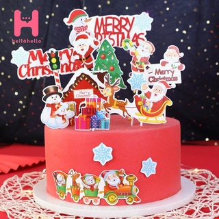 Feliz navidad pastel de navidad santa claus decoración de navidad accesorios de navidad