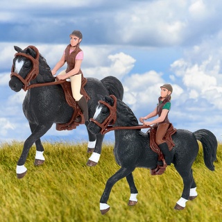 hfz alto simulado caballo modelo uniforme color creativo granja caballo caballo figuras de juguete para estudiante