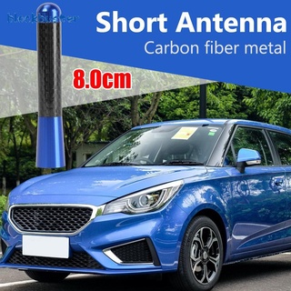 Blockbuster alta calidad 8 cm coche estilo antena de techo de fibra de carbono tornillo Metal Stubby mástil antena
