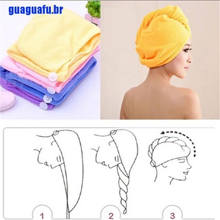 Toalla De baño para secado De cabeza/gorro/toalla De Microfibra para el cabello (1)