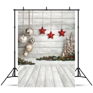 Bolas de fondo de navidad blanco de madera piso de navidad fondos para fotografía foto fondos de estudio