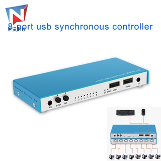 ExhG Control sincrónico de 8 puertos de alta calidad con teclado USB/ratón sincrónico para múltiples PC Control de juegos @MY