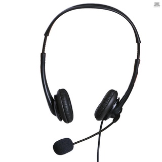 V OY136 mm auriculares para ordenador con micrófono con cancelación de ruido montado en la cabeza auriculares con cable centro de llamadas auriculares para centro de llamadas de negocios