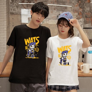 Pareja de dibujos animados pareja de manga corta t-shirt mujeres hombres verano top 6299