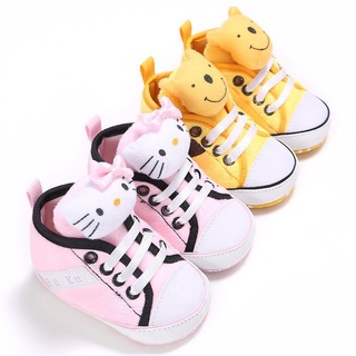 2/10/👻Hello Kitty Ste zapatillas de deporte de bebé zapatos de encaje hasta zapatos de niños