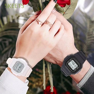 SKEETS INS relojes de pulsera a la moda mujeres hombres reloj electrónico LED Digital relojes para estudiantes reloj despertador Unisex ajustable deportes simples pareja relojes