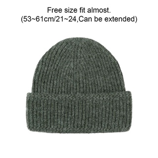 FEROCIOUS Women Thickened Wool Hat Warm Winter Beanies Large Size Apparel Accessories Winter Hat High Quality Pure Color/Multicolor (3)