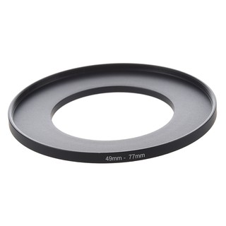 filtro de lente de cámara anillo de paso hacia arriba 49mm-77mm adaptador negro (1)