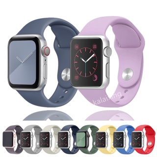 correa de silicona transpirable iwatch para apple watch 38 mm 40 mm 42 mm 44 mm suave iwatch series 3 4 5 6 banda