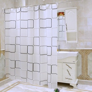 180cmx180 cm cortina de ducha impermeable peva wc cortina de baño de poliéster cortina de ducha con 12 ganchos