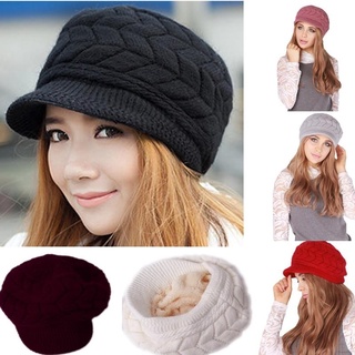 invierno de un tamaño de niña de la moda lindo sombreros gorras de conejo de piel de tejer sombreros de lana para las mujeres (1)