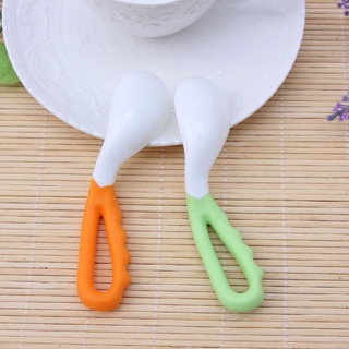Hsp1 2 pzs cuchara Para bebé con cuchara curvada Para alimentación (4)