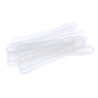 50 piezas de silicona antideslizante percha de ropa agarres percha de ropa tiras blanco s