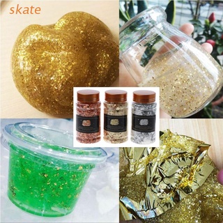 skate 3 Colors Gold Leaf Gilding Resin Flakes Metallic Foil Flakes Painting Resin Arts
