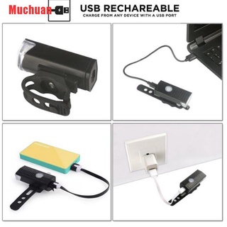 Muchuan luces LED recargables para bicicleta USB+luces traseras de advertencia (9)