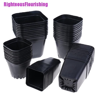 Righteousflourishing - macetas de plástico (10 unidades, color negro)