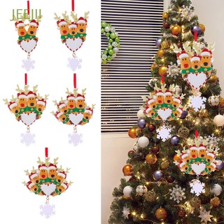 Jeejii cinta personalizada artesanía de resina copo de nieve decoración de fiesta árbol de navidad adorno colgante colgante