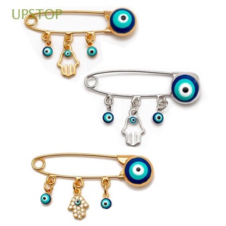 UPSTOP 3PCS Bag Decor Lucky Eye Pin Eyeball Brooch Turkey Blue Fashion Jewelry Evil Eye Alloy Hand